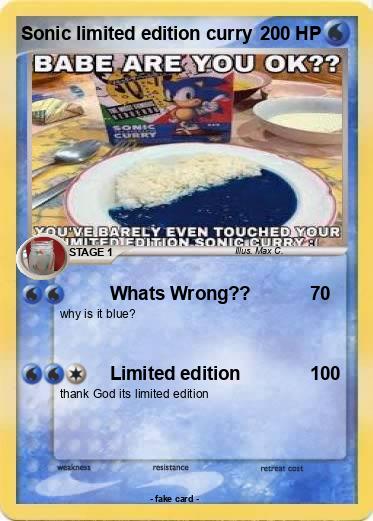 Pokemon Sonic limited edition curry