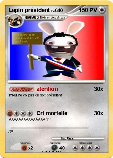 Pokemon Lapin président