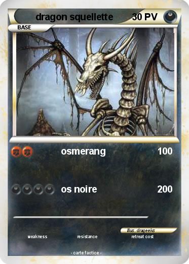 Pokemon dragon squellette