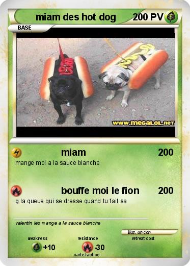 Pok mon Miam Des Hot Dog Miam Ma Carte Pok mon