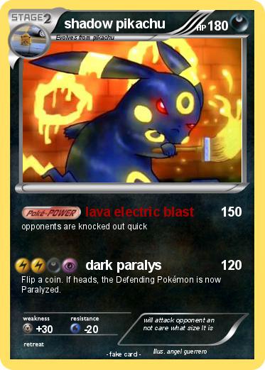 Pokemon shadow pikachu