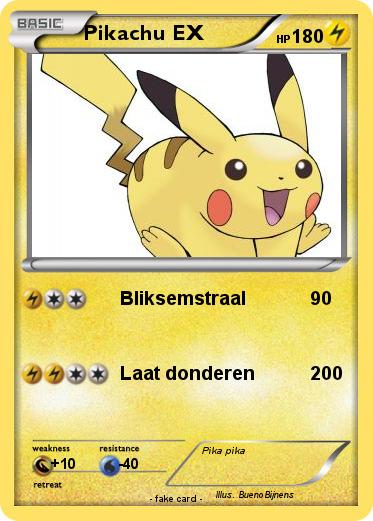 Pokemon Pikachu EX