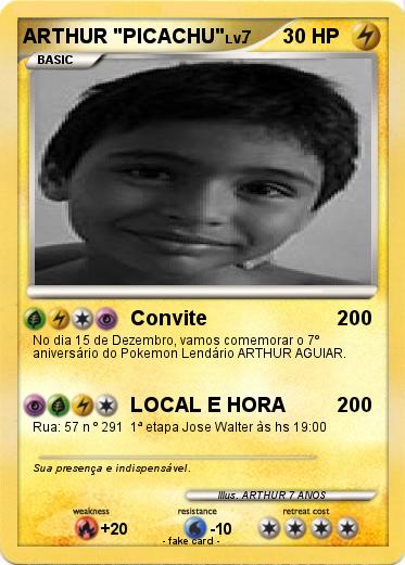 Pokemon ARTHUR "PICACHU"