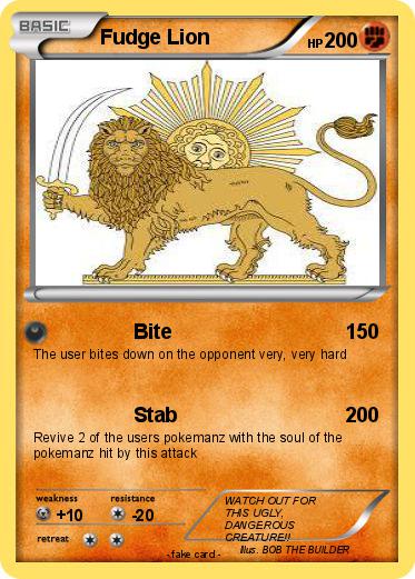 Pokemon Fudge Lion