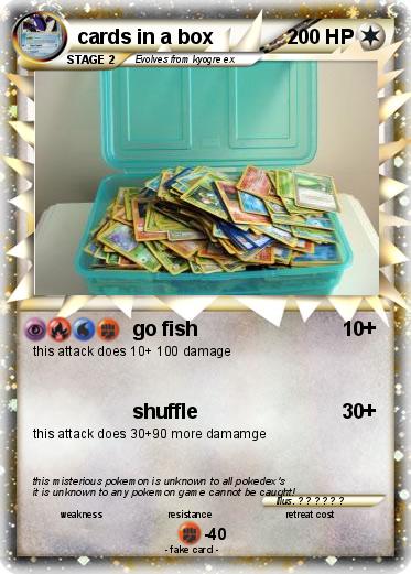 Pokemon cards in a box