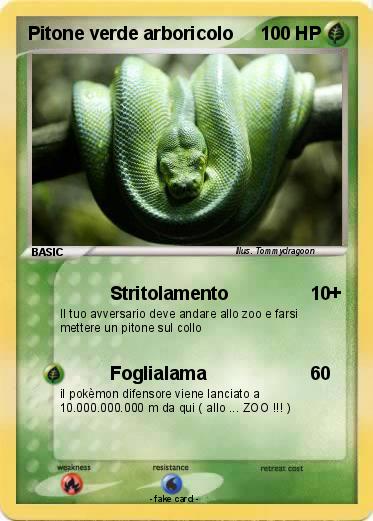 Pokemon Pitone verde arboricolo