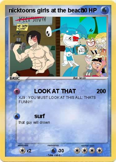 Pokemon nicktoons girls at the beach