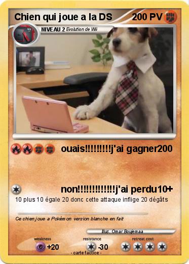 Pokemon Chien qui joue a la DS
