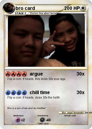 Pokemon bro card