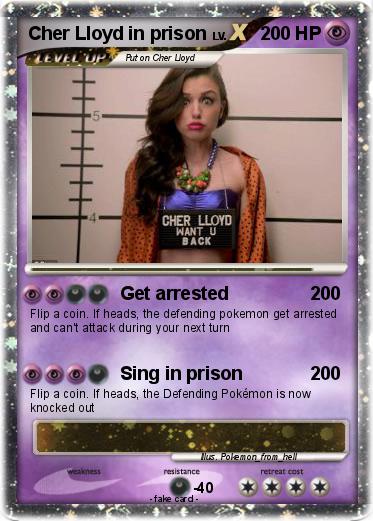 Pokemon Cher Lloyd in prison