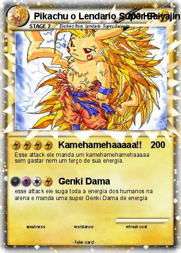 Pokemon Pikachu o Lendario Super Saiyajin