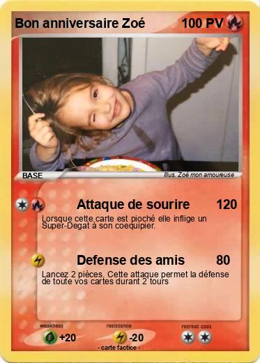 Pokemon Bon anniversaire Zoé