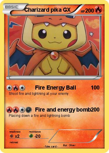 Pokemon Charizard pika GX