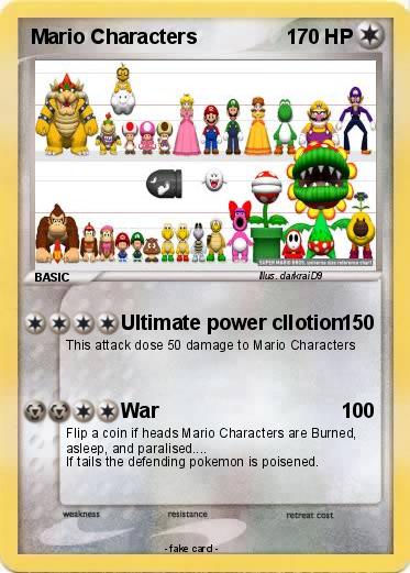 Pokemon Mario Characters