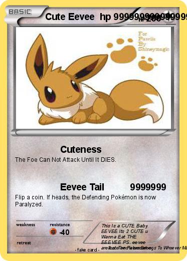 Pokemon Cute Eevee  hp 9999999999999999999999999