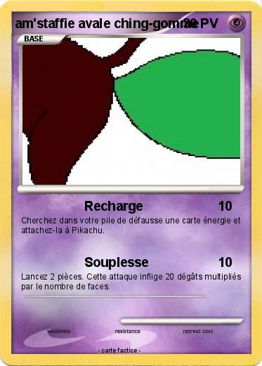 Pokemon am'staffie avale ching-gomme