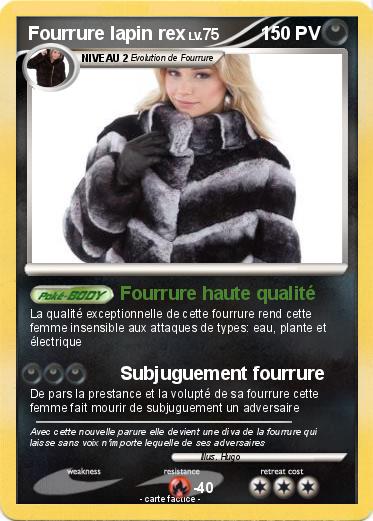 Pokemon Fourrure lapin rex