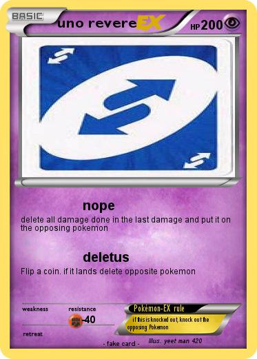 Pokemon uno revere