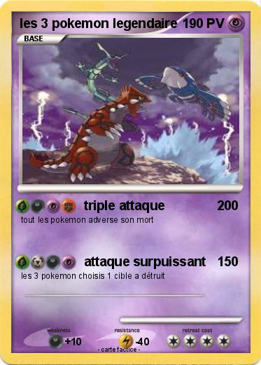 Pokemon les 3 pokemon legendaire