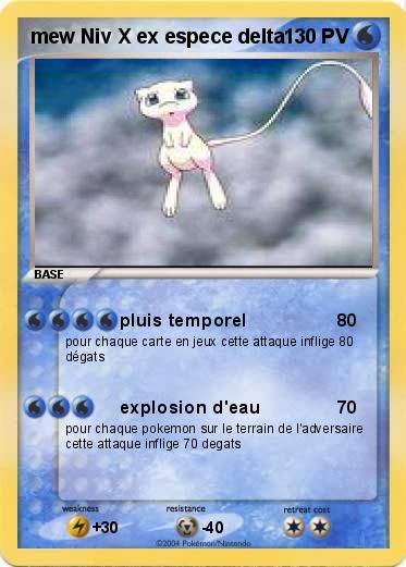 Pokemon mew Niv X ex espece delta            