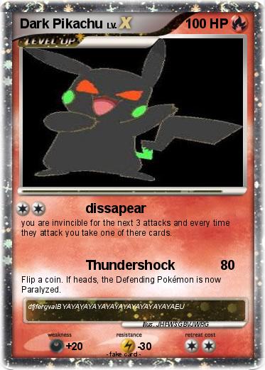Pokemon Dark Pikachu