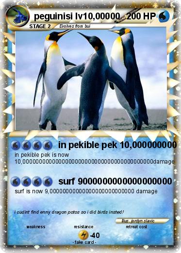 Pokémon peguinisi - in pekible pek 10,000000000 - My Pokemon Card