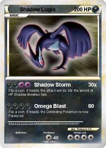 Pokemon Shadow Lugia