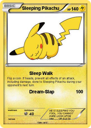 Pokemon Sleeping Pikachu