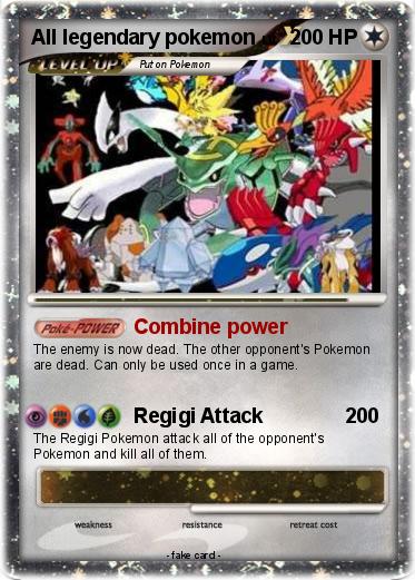 Pokemon All legendary pokemon