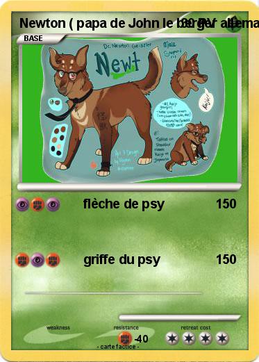 Pokemon Newton ( papa de John le berger allemand )
