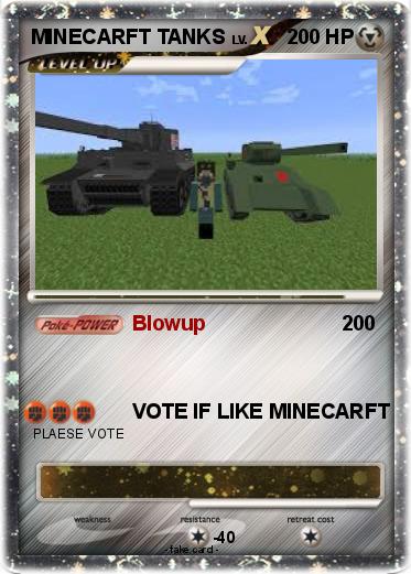 Pokemon MINECARFT TANKS
