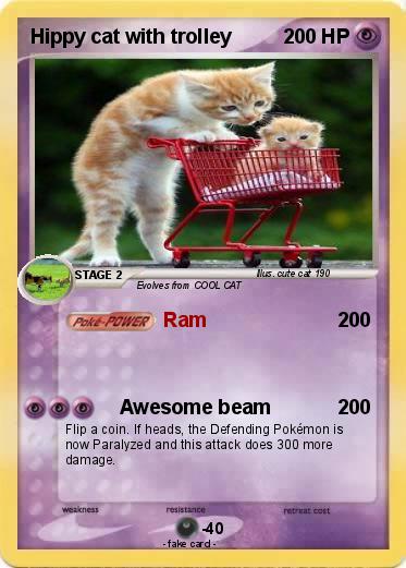 Pokemon Hippy cat with trolley