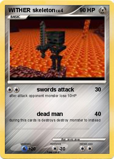 Pokemon WITHER skeleton