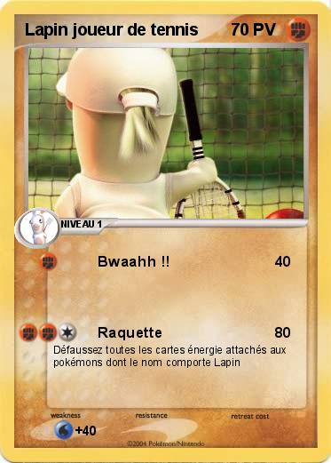 Pokemon Lapin joueur de tennis