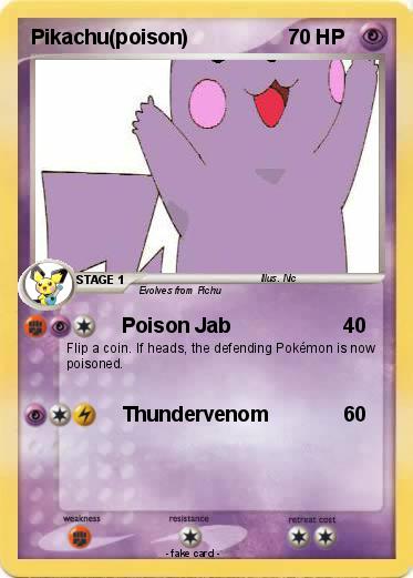 Pokemon Pikachu(poison)