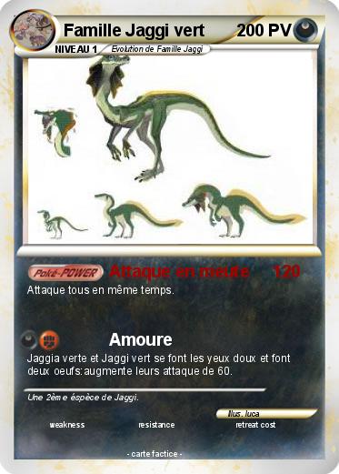 Pokemon Famille Jaggi vert