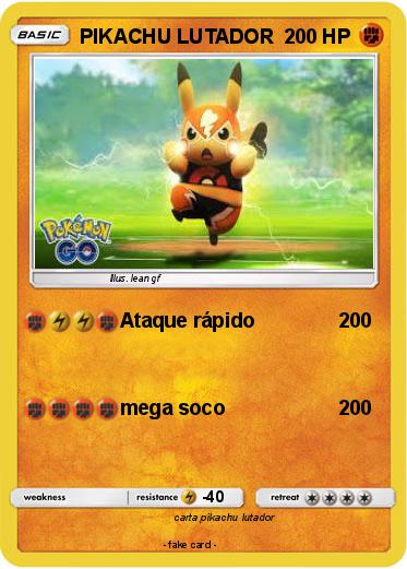 Pokemon PIKACHU LUTADOR