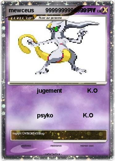 Pokemon mewceus       9999999999999911