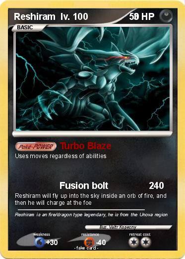 Pokemon Reshiram  lv. 100                  3
