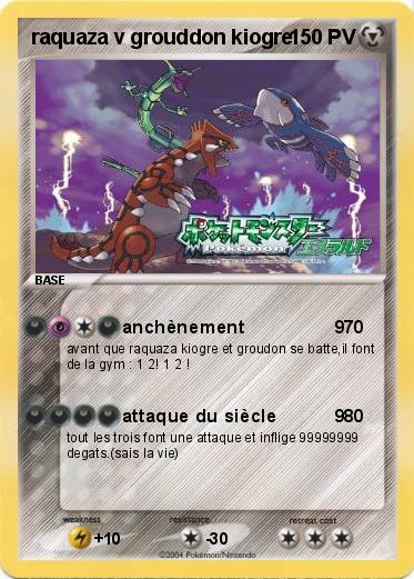 Pokemon raquaza v grouddon kiogre