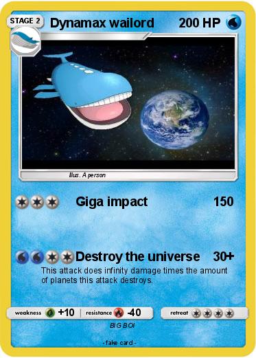 Pokemon Dynamax wailord