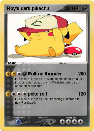 Pokemon Roy's dark pikachu
