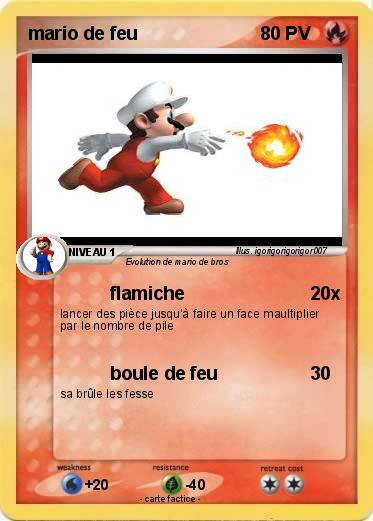 Pokemon mario de feu