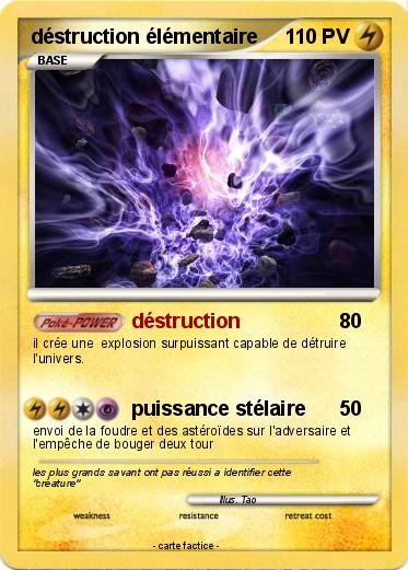 Pokemon déstruction élémentaire