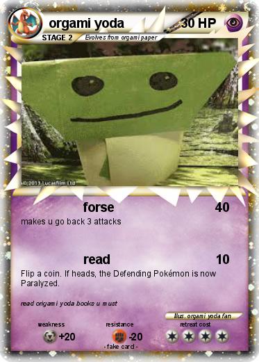 Pokemon orgami yoda