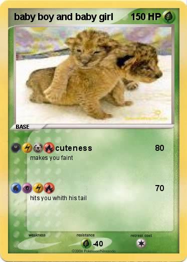 Pokemon baby boy and baby girl