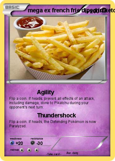 Pokemon mega ex french frie diped in ketchup