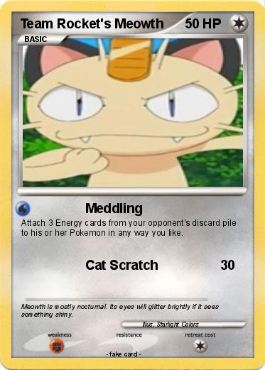 Pokemon Team Rocket's Meowth