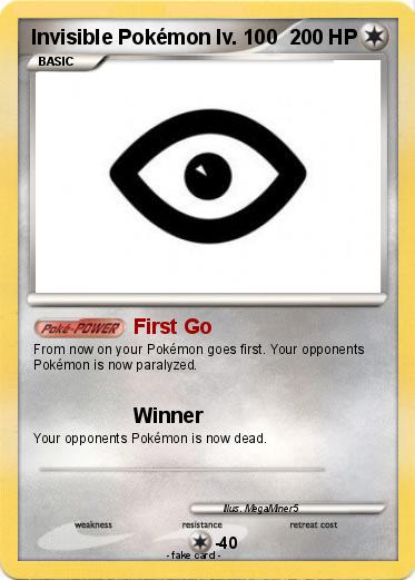 Pokemon Invisible Pokémon lv. 100
