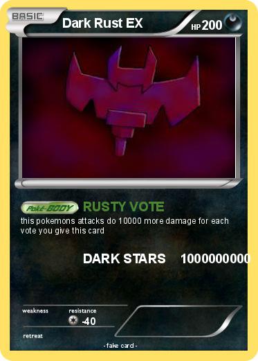 Pokemon Dark Rust EX